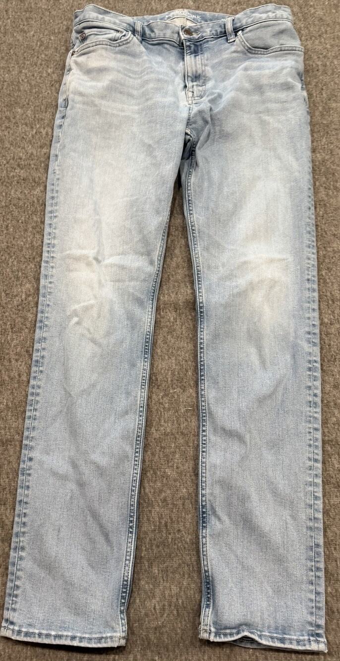 Banana Republic Travel Jeans Slim Fit Blue Stretch Actual 31x29 Minor Flaw
